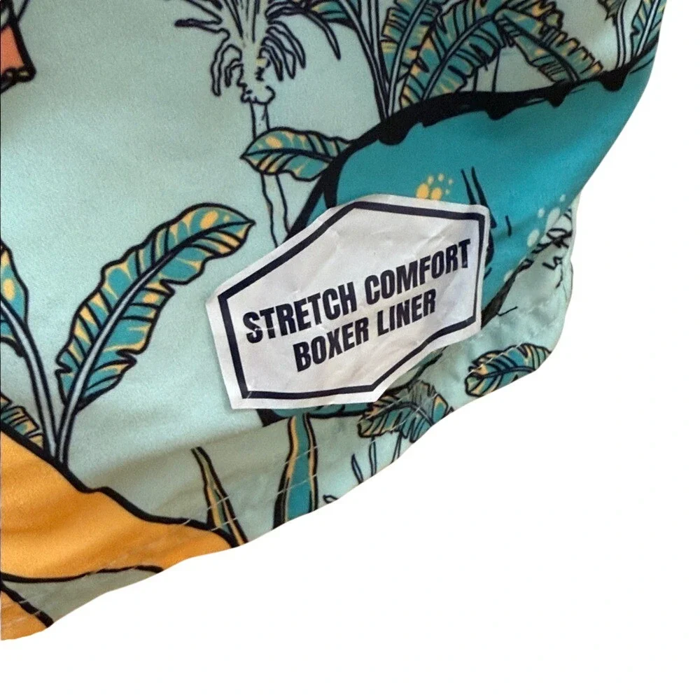 Distortion Kids Boys Size M‎ Swim Trunks Shorts Dinosaurs Print Elastic Waist